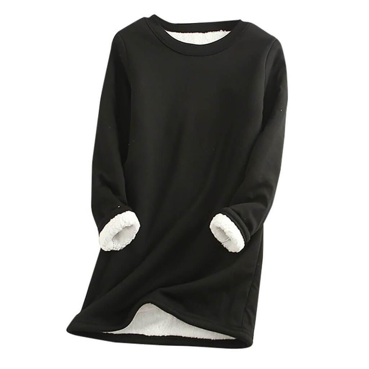 Dames Winter Fleece Trui Met Zachte Voering En Ronde Halslijn - Harlett