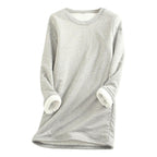 Dames Winter Fleece Trui Met Zachte Voering En Ronde Halslijn - Harlett
