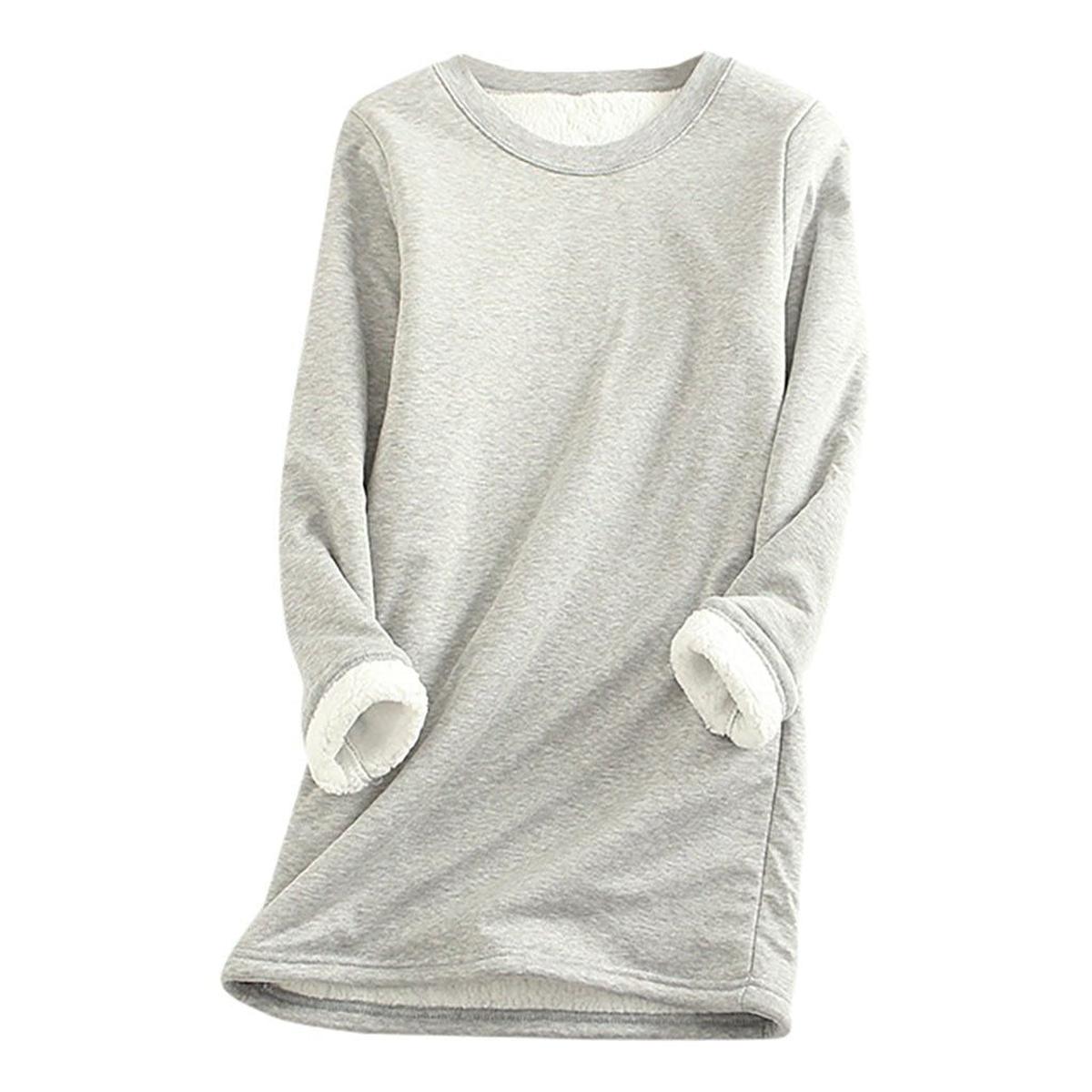 Dames Winter Fleece Trui Met Zachte Voering En Ronde Halslijn - Harlett