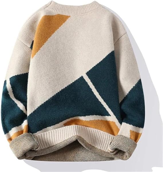 Dikke Katoenen Gebreide Ronde Hals Trui Voor Heren - Harlett