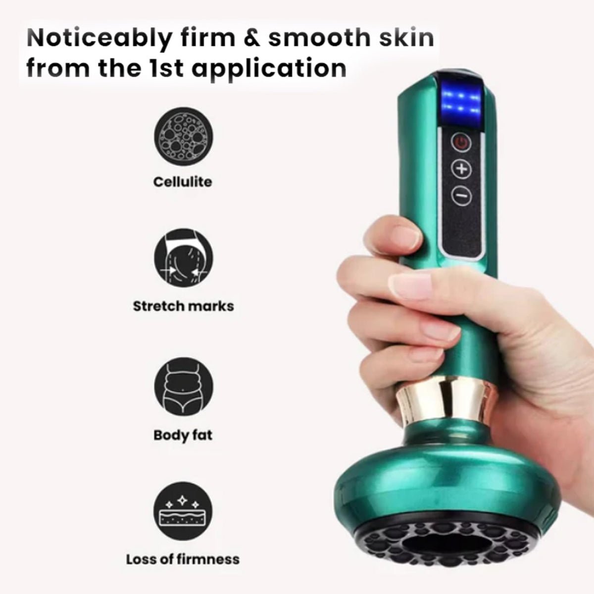 Elektrische Cupping Anti - Cellulite Massager Met 12 Instelbare Intensiteitsniveaus - Harlett