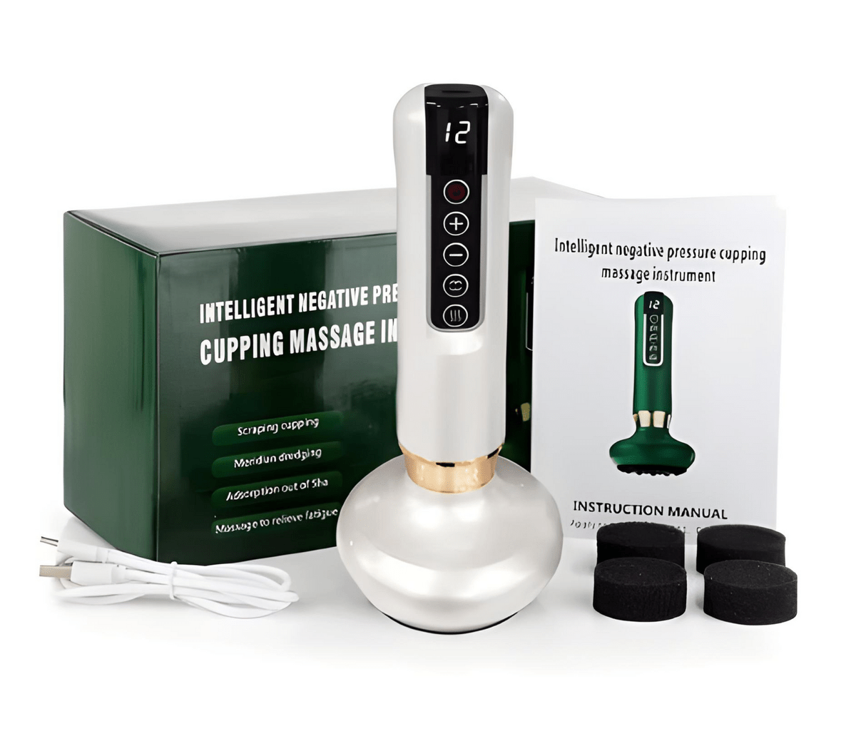 Elektrische Cupping Anti - Cellulite Massager Met 12 Instelbare Intensiteitsniveaus - Harlett