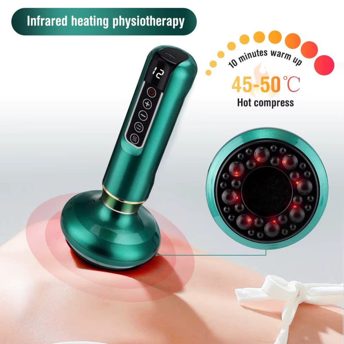 Elektrische Cupping Anti - Cellulite Massager Met 12 Instelbare Intensiteitsniveaus - Harlett