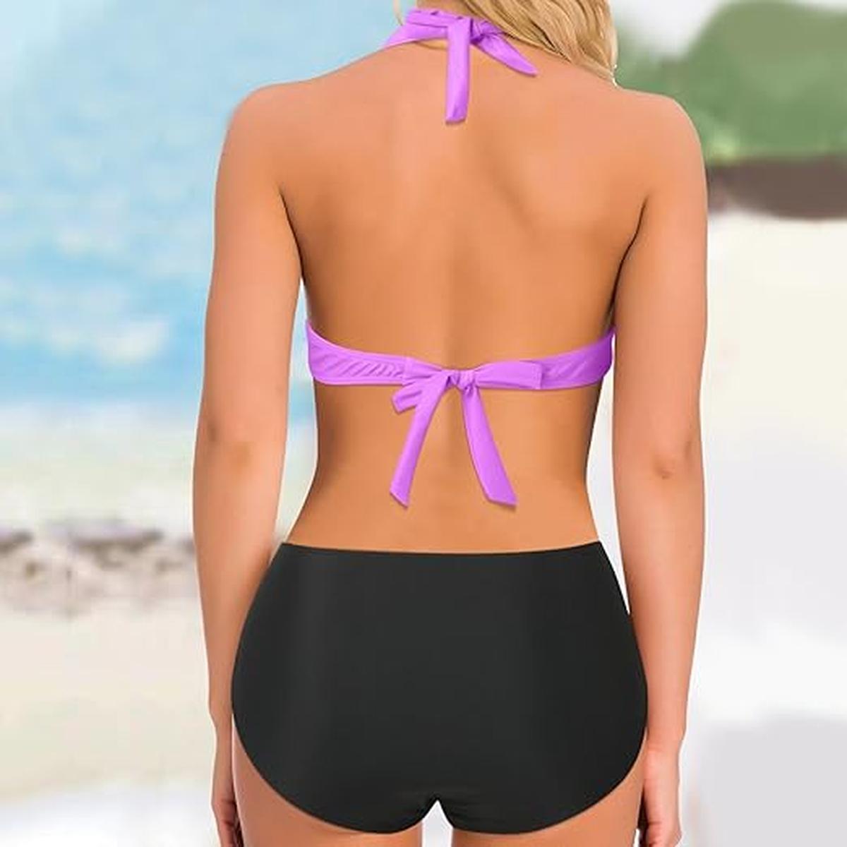 Feminine Striped Bikini Badpak Voor Vrouwen Met Flatterende Pasvorm - Harlett