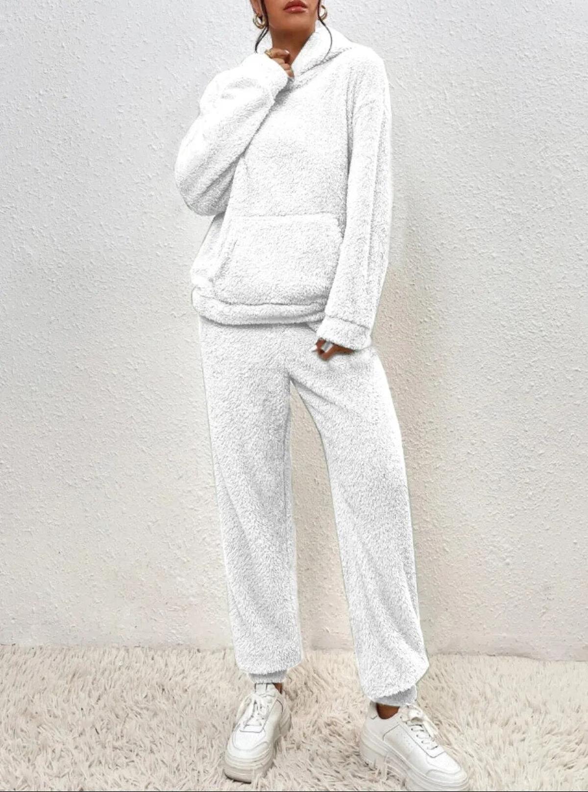 Gezellige Teddy Loungewear Set met Hoodie en Broek - Harlett