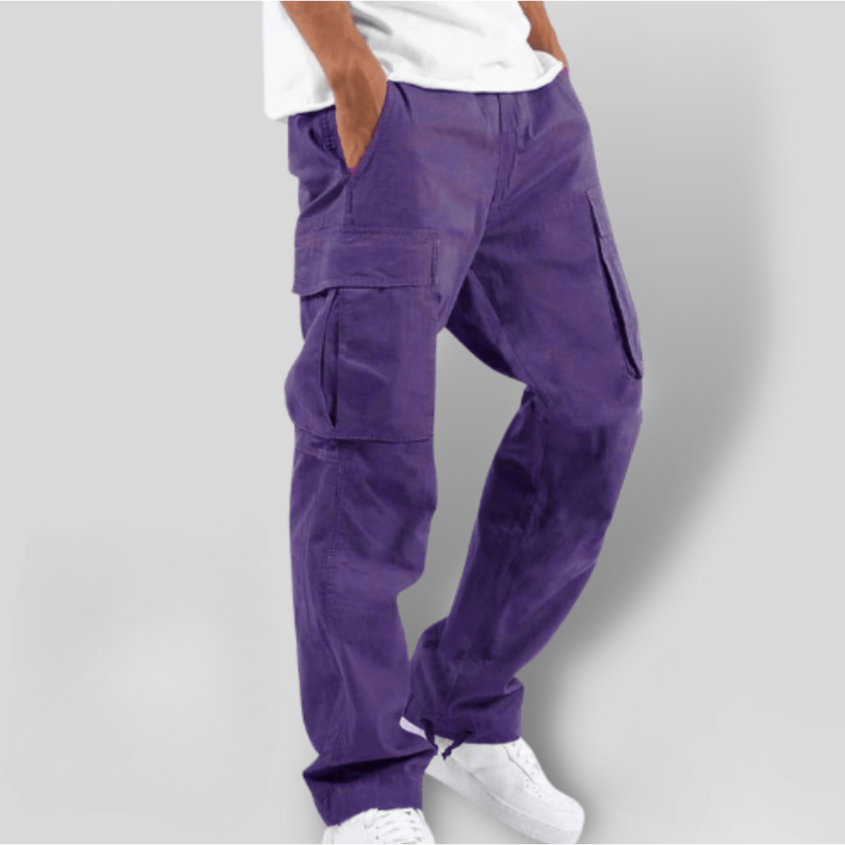 Heren Cargo Broek met Elastische Taille - Harlett