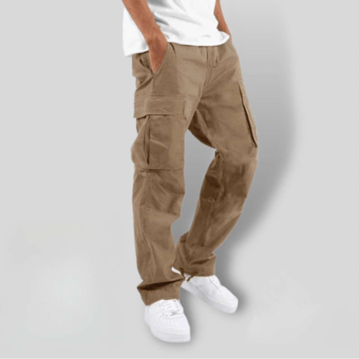 Heren Cargo Broek met Elastische Taille - Harlett