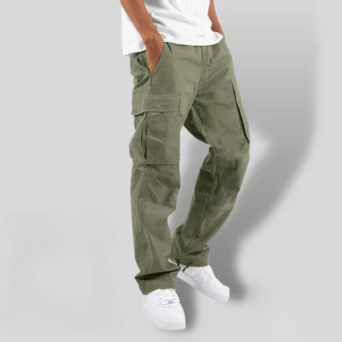 Heren Cargo Broek met Elastische Taille - Harlett