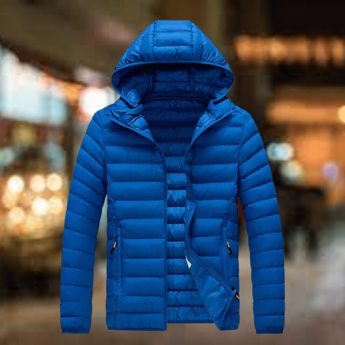 Heren Geïsoleerde Gewatteerde Jas met Capuchon en Zakken - Harlett