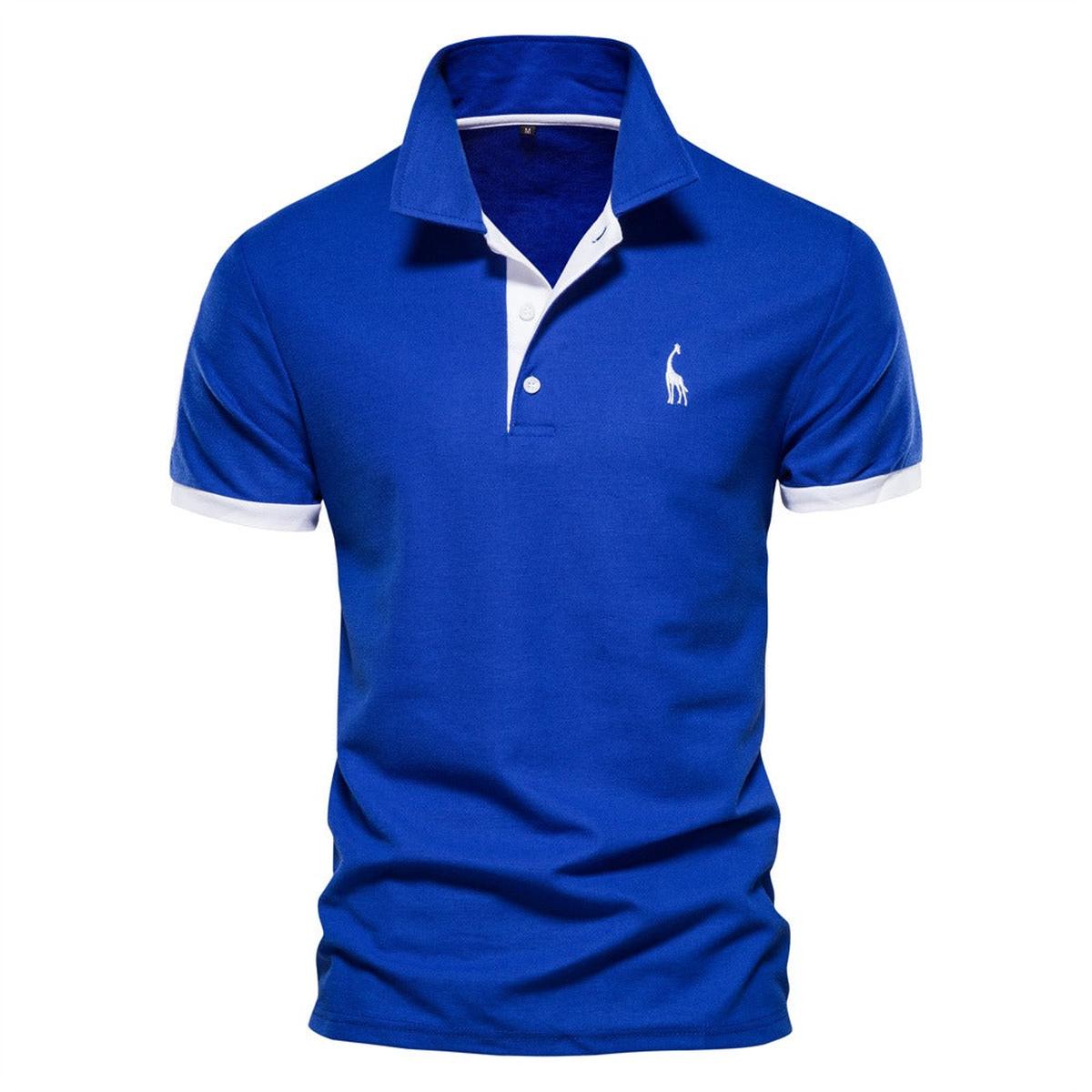 Heren Korte Mouwen Polo Shirt van Katoen/Polyester Mix - Harlett