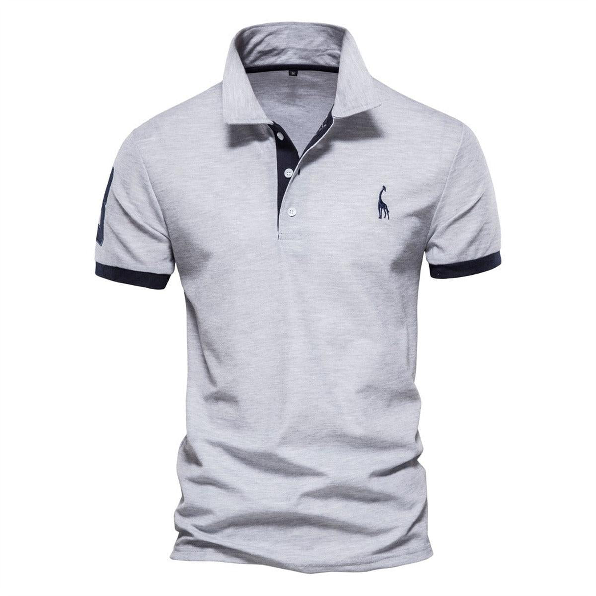 Heren Korte Mouwen Polo Shirt van Katoen/Polyester Mix - Harlett