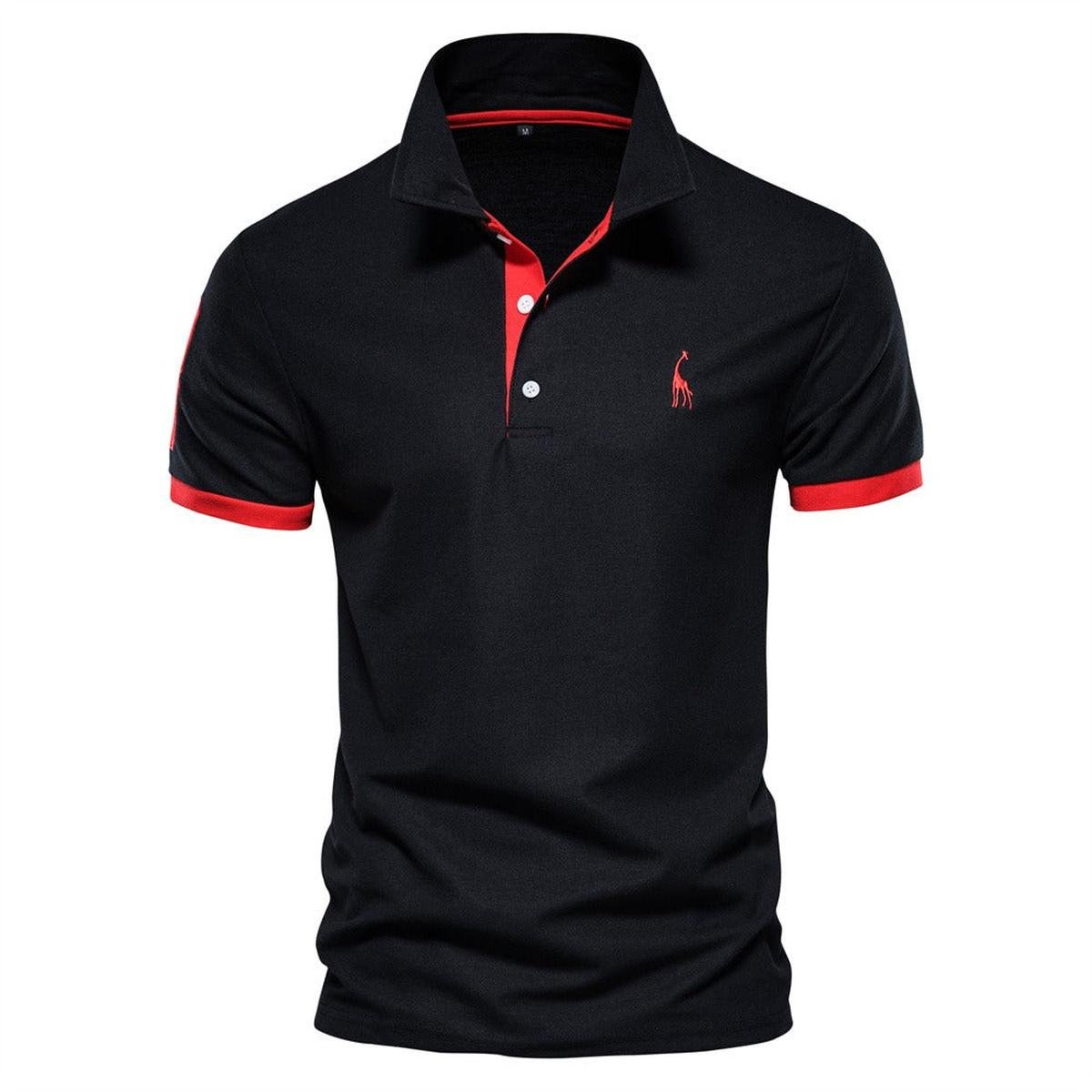 Heren Korte Mouwen Polo Shirt van Katoen/Polyester Mix - Harlett