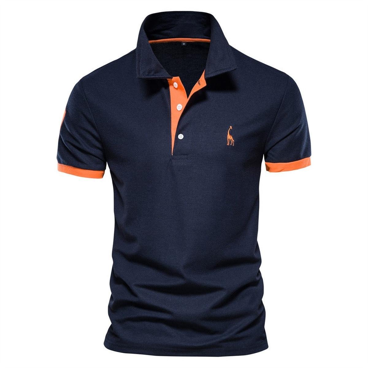 Heren Korte Mouwen Polo Shirt van Katoen/Polyester Mix - Harlett