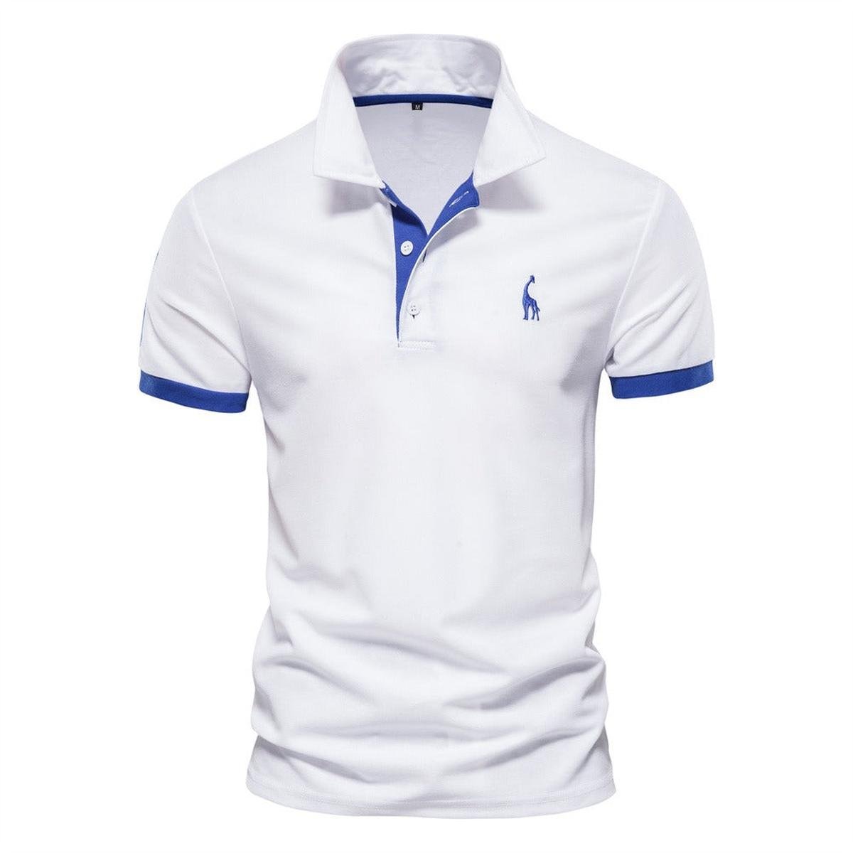 Heren Korte Mouwen Polo Shirt van Katoen/Polyester Mix - Harlett