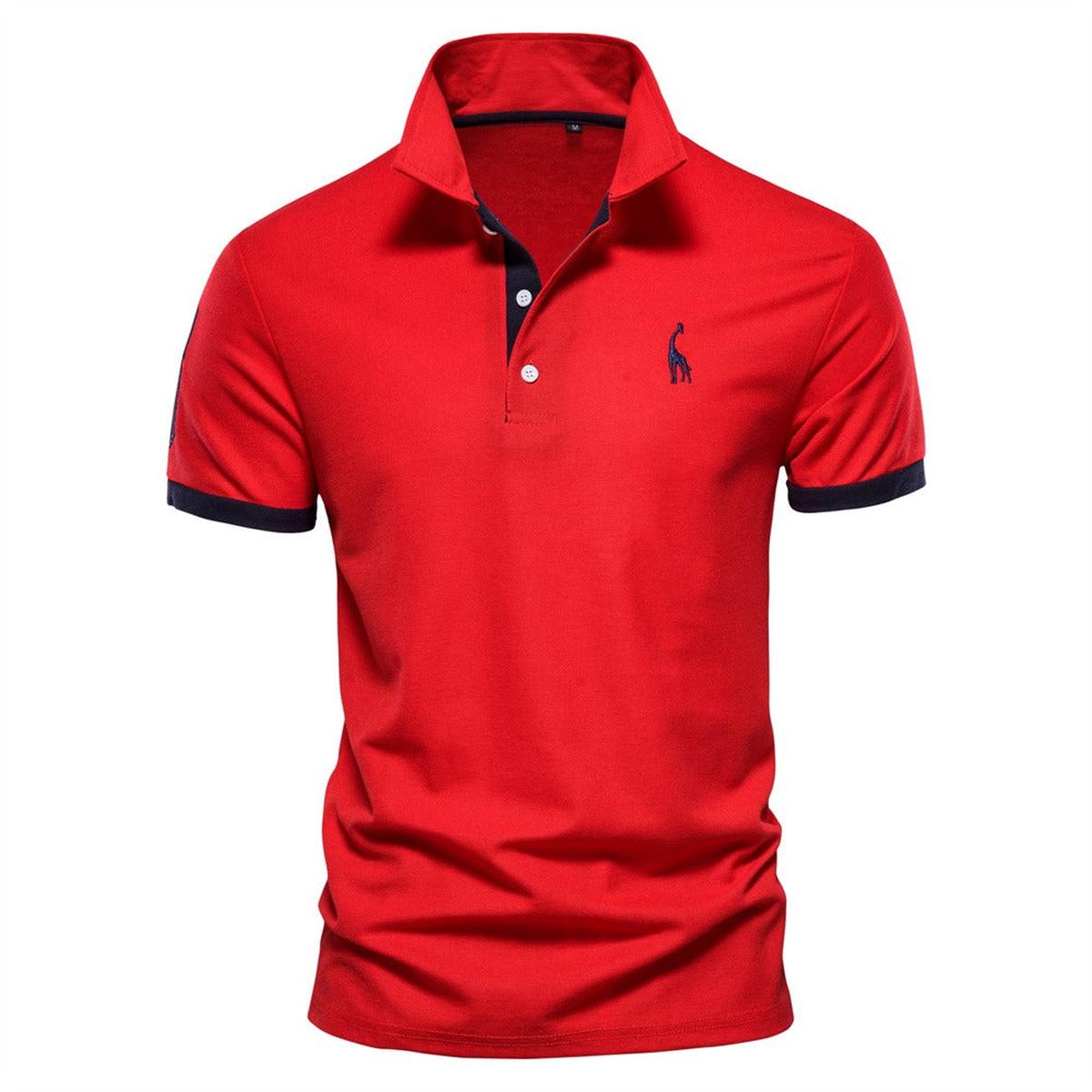 Heren Korte Mouwen Polo Shirt van Katoen/Polyester Mix - Harlett