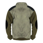 Heren Kwartrits Trui met Sherpa Kraag en Patch Details - Harlett