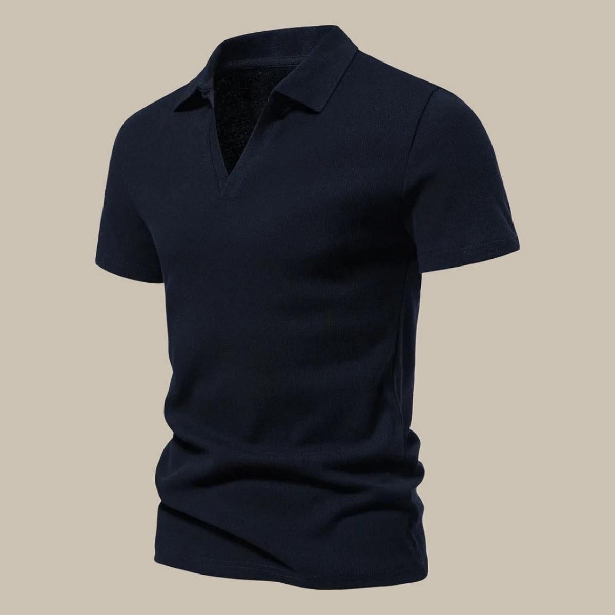 Heren Polo Shirt Korte Mouwen van Merino Wol - Harlett