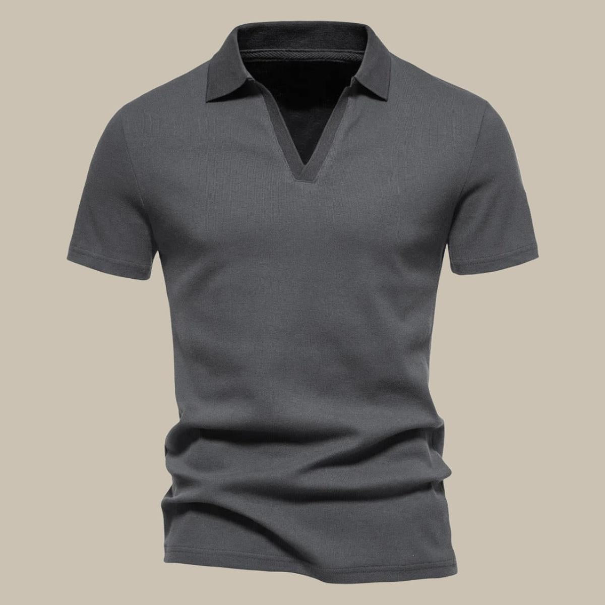 Heren Polo Shirt Korte Mouwen van Merino Wol - Harlett