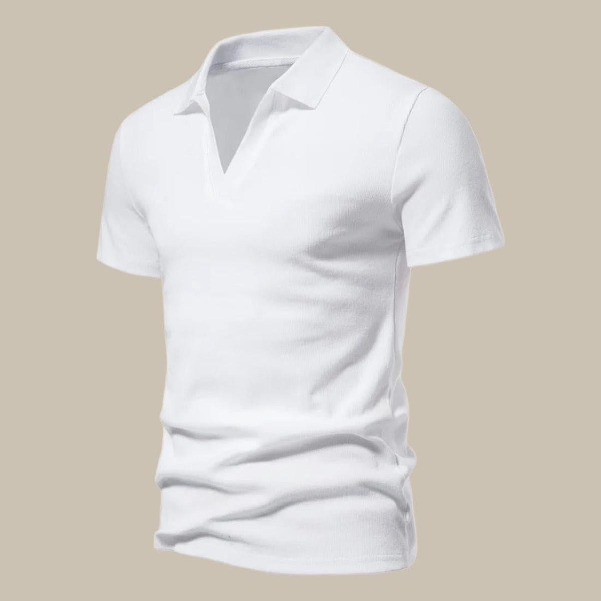 Heren Polo Shirt Korte Mouwen van Merino Wol - Harlett