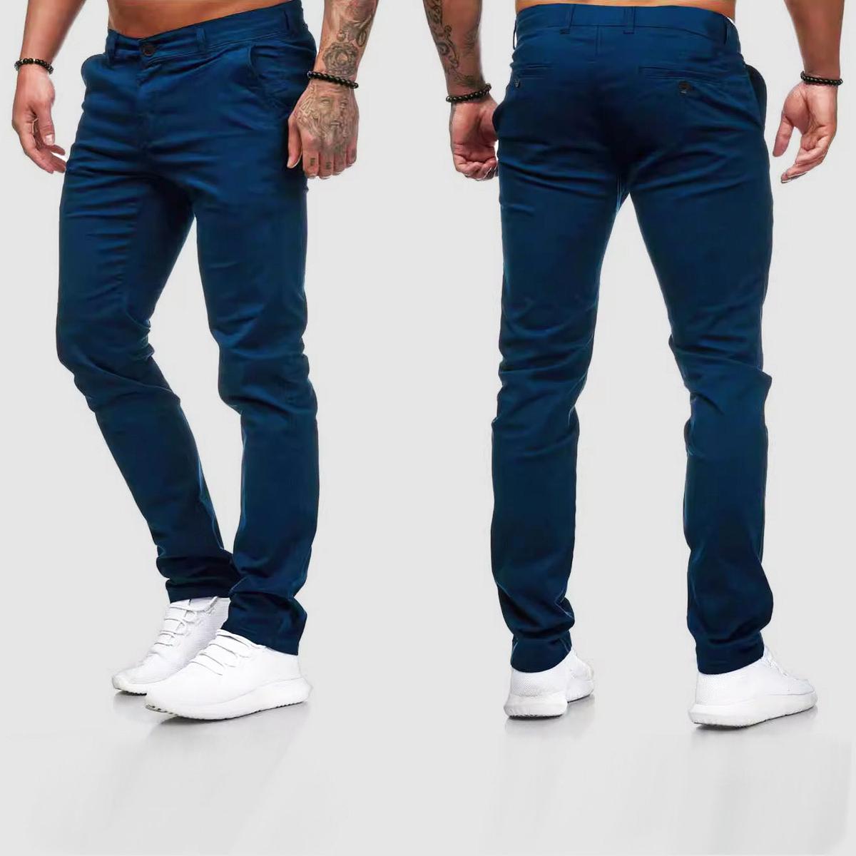 Heren Slim Fit Rechte Casual Broek - Harlett