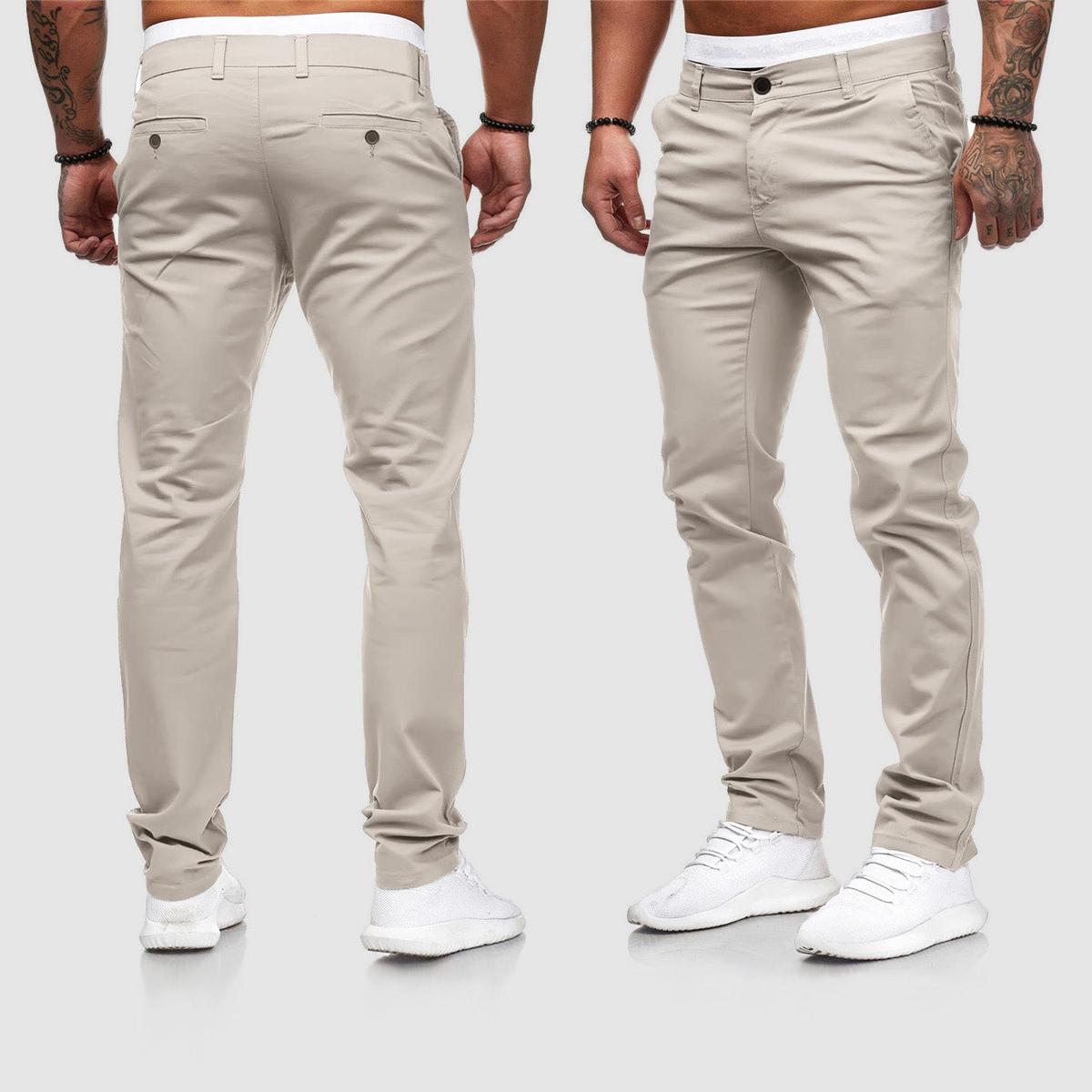Heren Slim Fit Rechte Casual Broek - Harlett