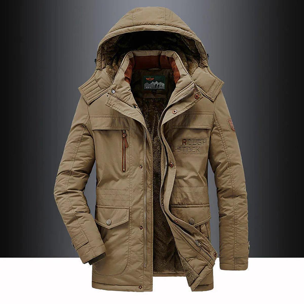Heren Winter Parka Met Fleece Voering En Nepbont Capuchon - Harlett