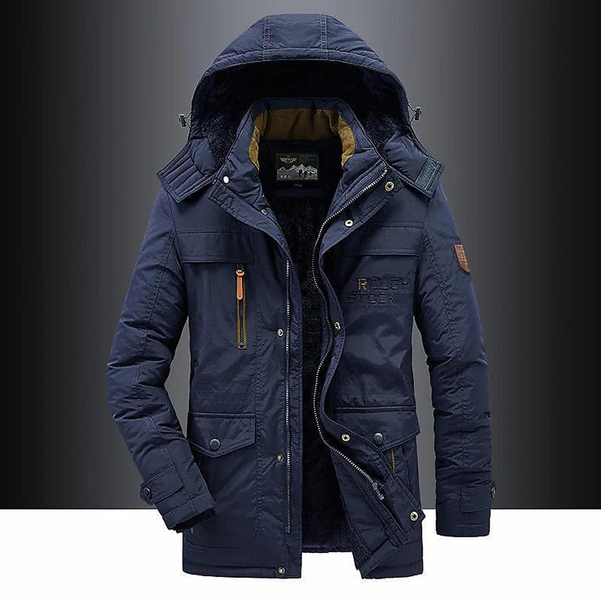 Heren Winter Parka Met Fleece Voering En Nepbont Capuchon - Harlett