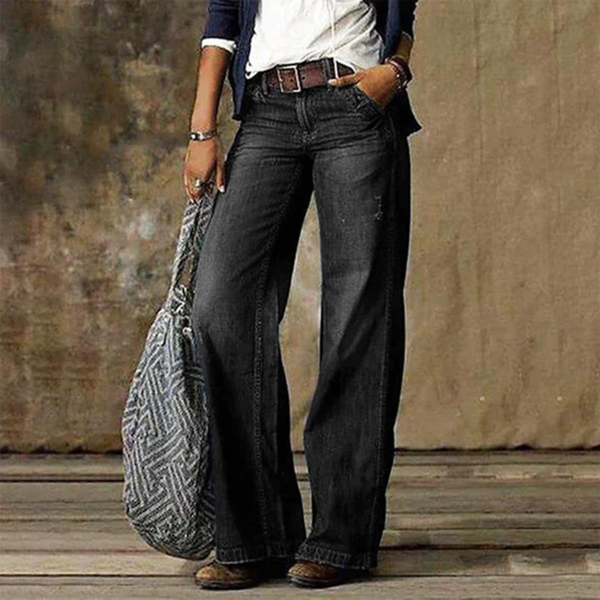 High - Waist Wijde Flare Jeans - Harlett