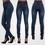Hoge Taille Comfortabele En Elastische Slim - Fit Jeans - Harlett