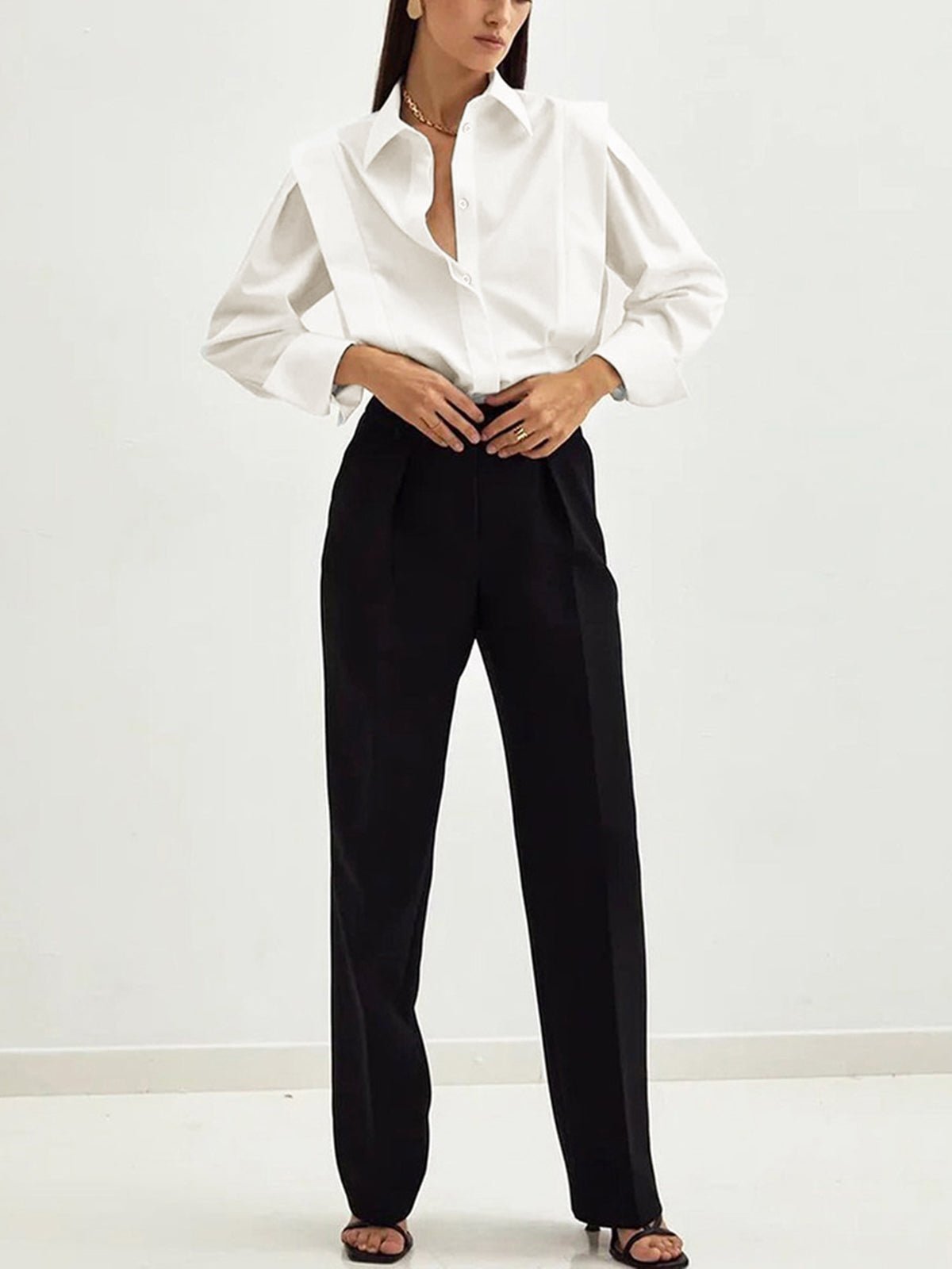 Knoopsluiting Vierkante Overhemd - Harlett