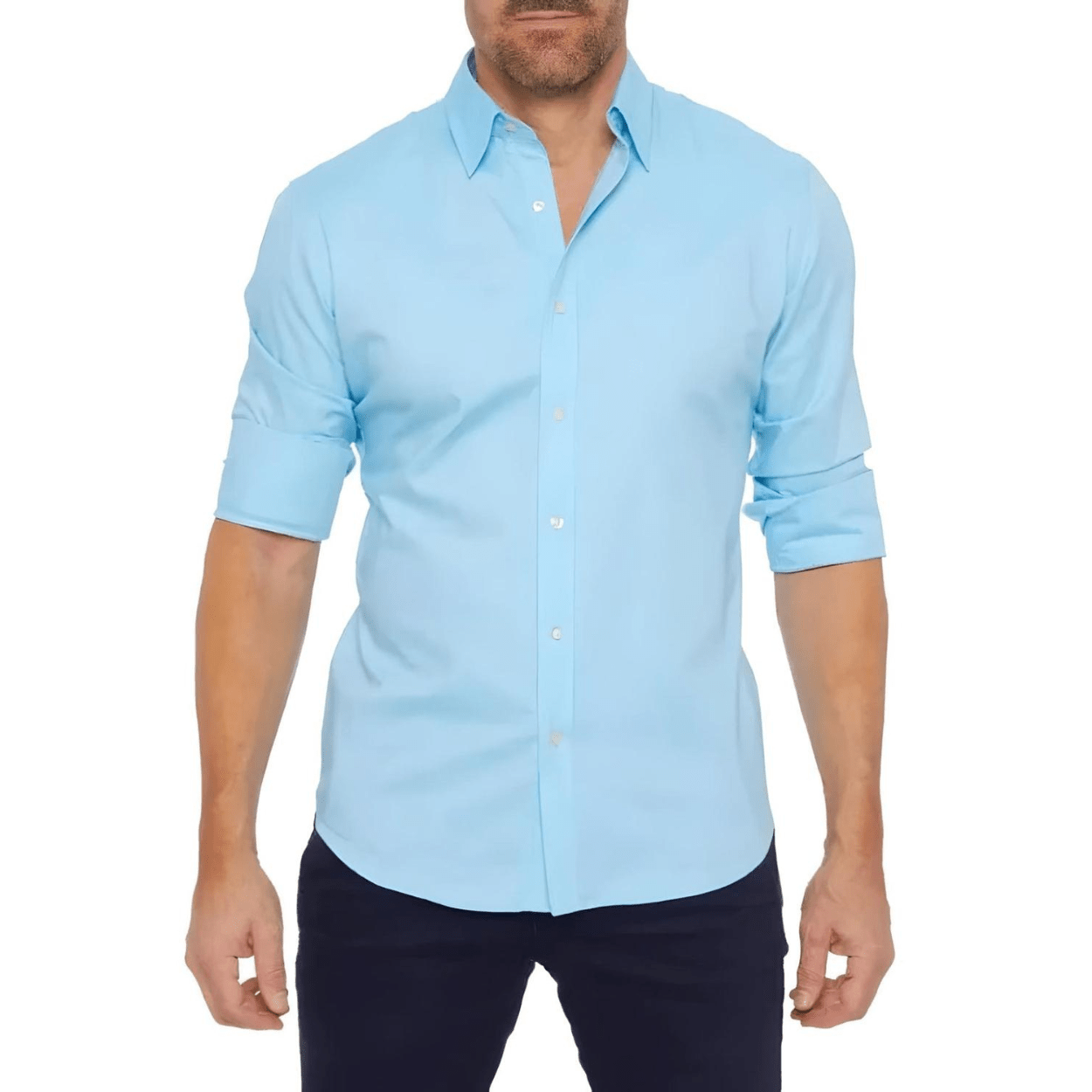 Kreukvrij Heren Shirt met Rits - Harlett