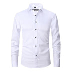 Kreukvrij Stretch Shirt Voor Mannen - Ademend Slank Fit Ontwerp - Harlett