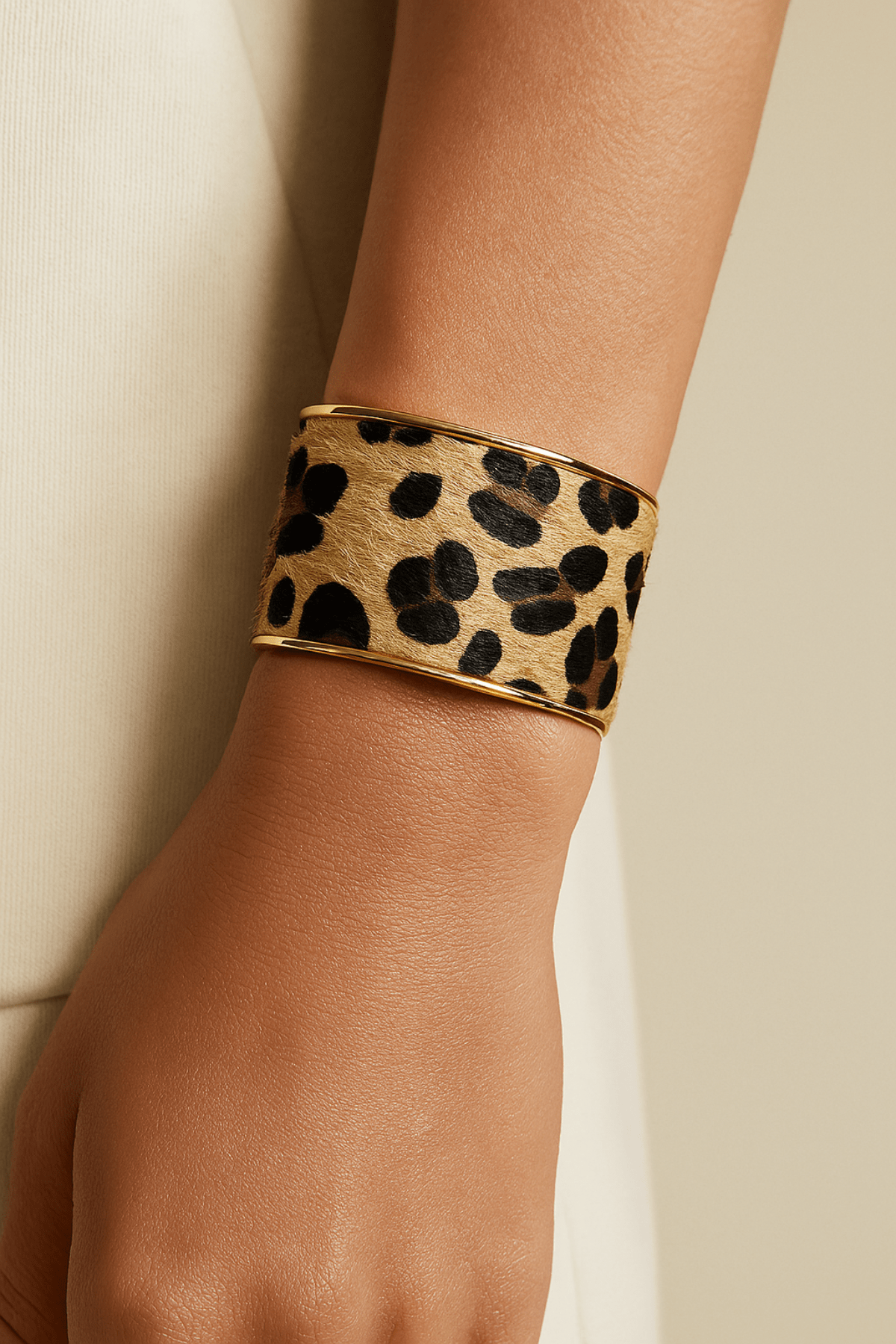 Leopard Stijl Open Armband - Harlett