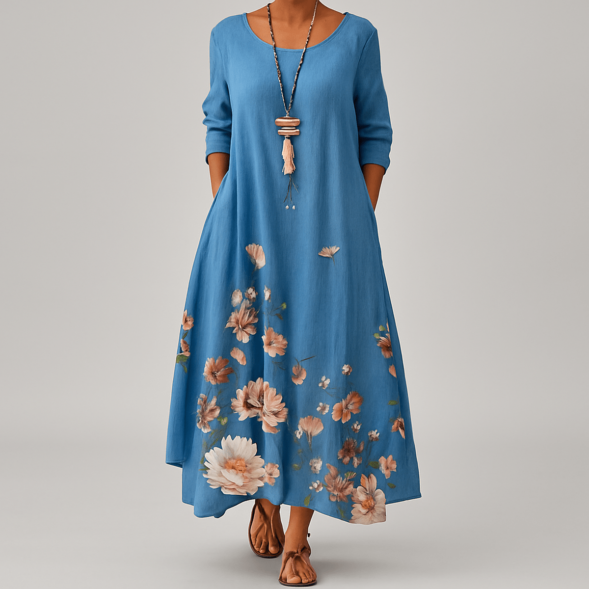 Milieuvriendelijke A - Lijn Jurk Met Gedefinieerde Taille - Harlett