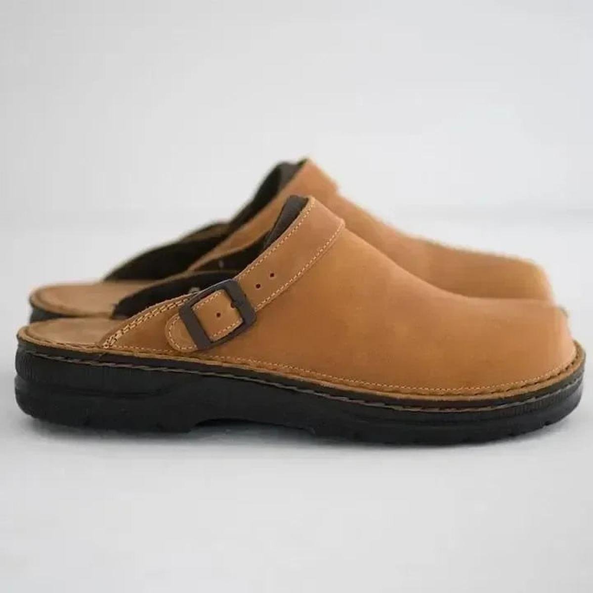 Orthopedische Leren Slippers Met Voetboogondersteuning En Gevoerde Zolen - Harlett