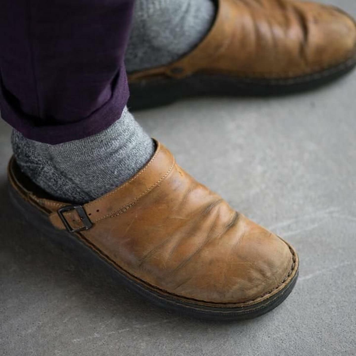 Orthopedische Leren Slippers Met Voetboogondersteuning En Gevoerde Zolen - Harlett