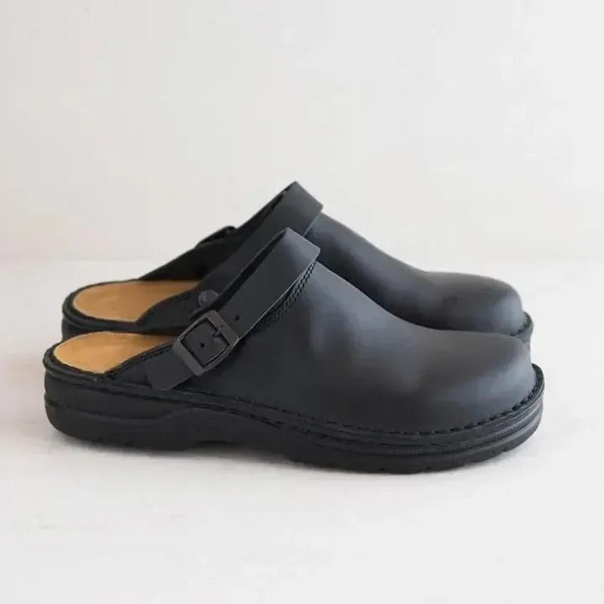 Orthopedische Leren Slippers Met Voetboogondersteuning En Gevoerde Zolen - Harlett