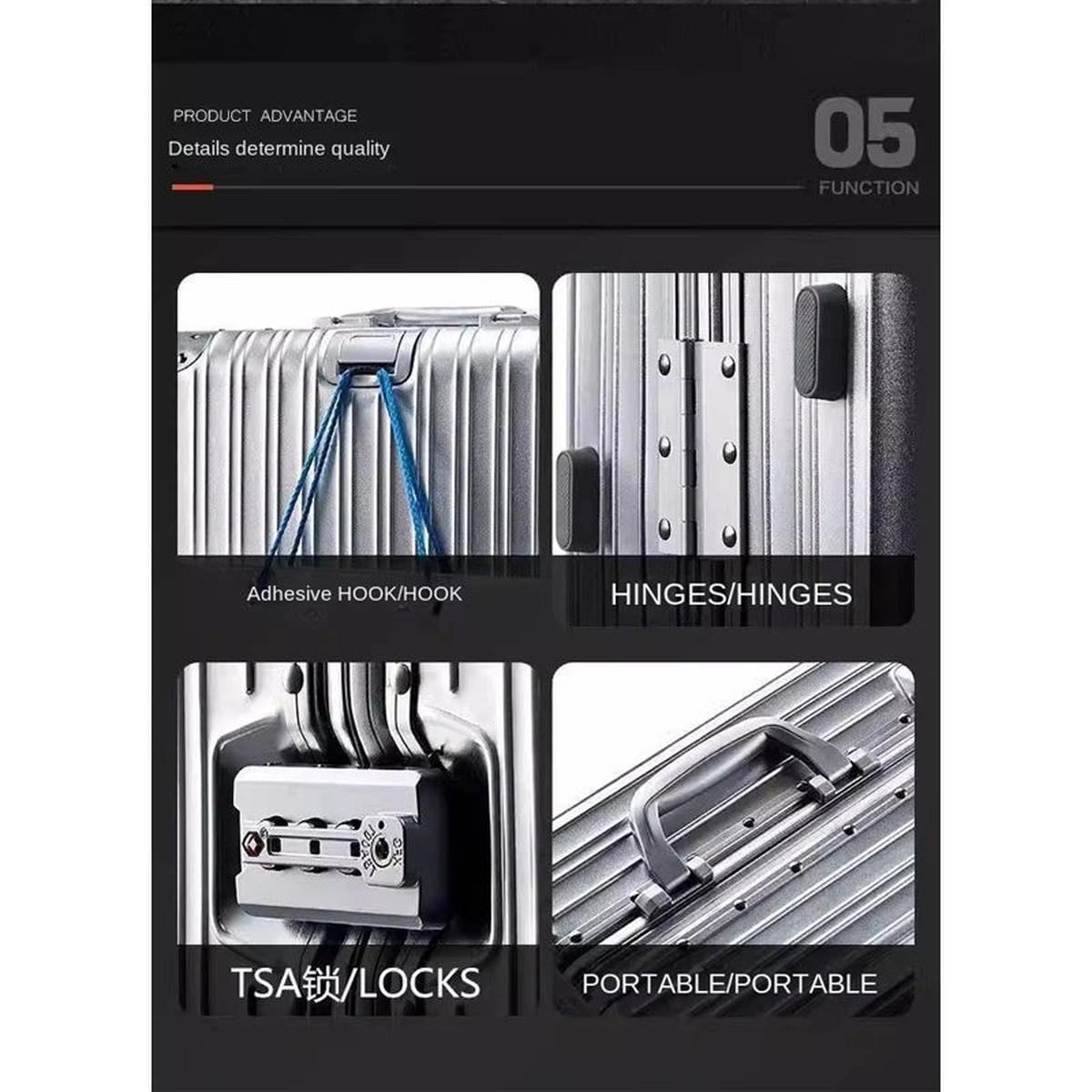 Premium Aluminium - Magnesium Harde Koffer Met 360° Spinner Wielen - Harlett