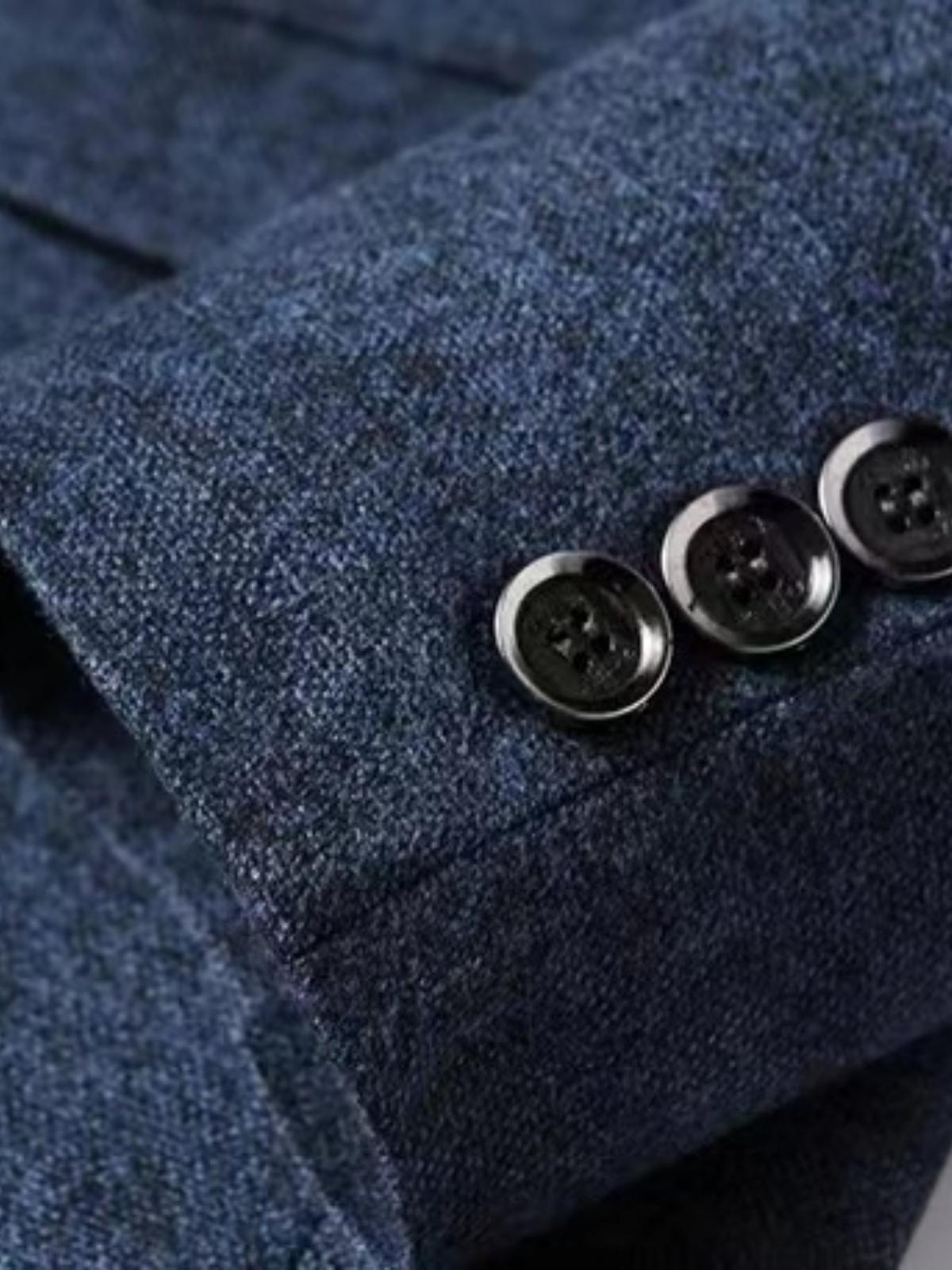 Slim - Fit Heren Blazer Met Twee - Knopen Sluiting En Revers - Harlett