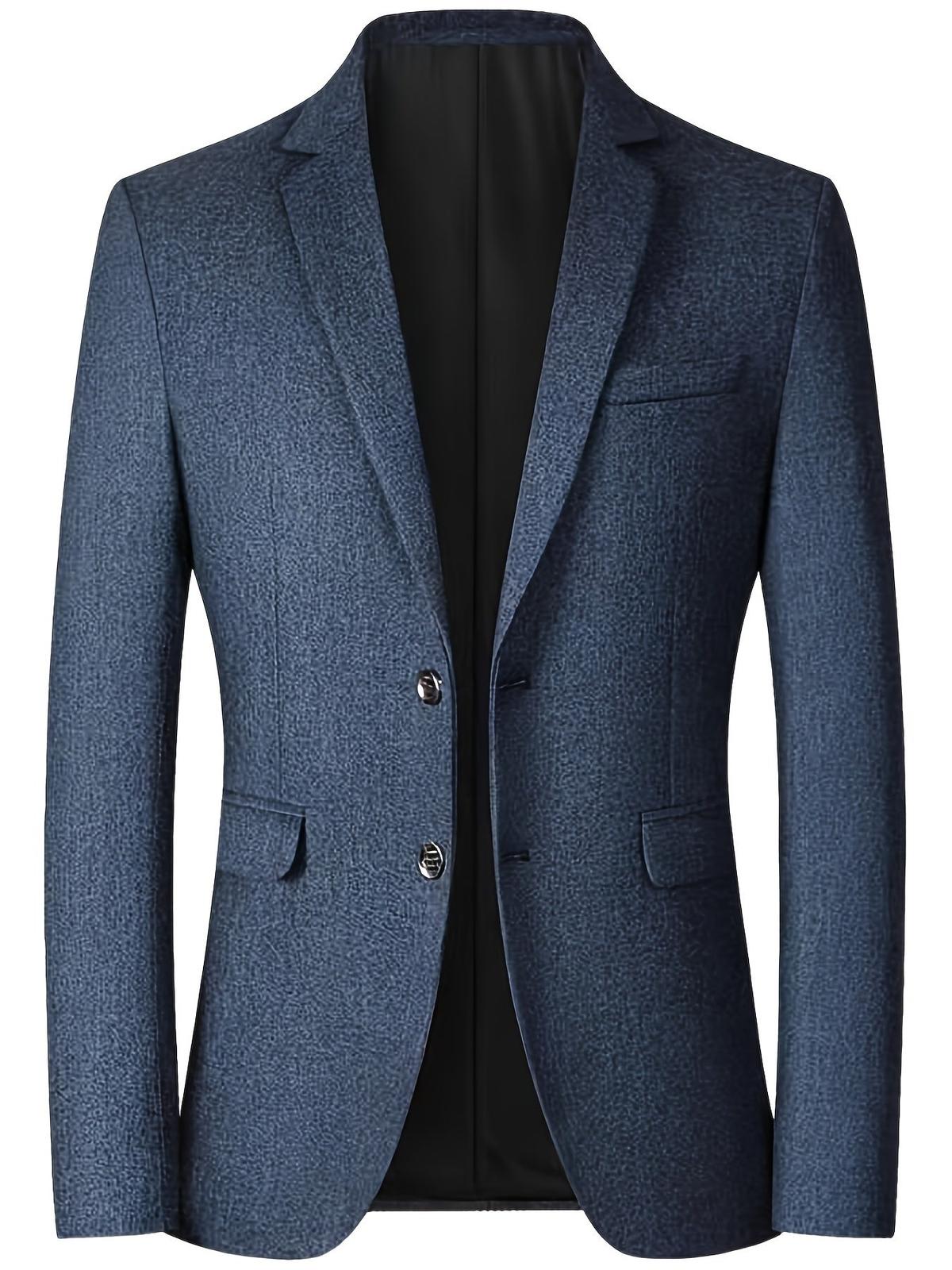 Slim - Fit Heren Blazer Met Twee - Knopen Sluiting En Revers - Harlett