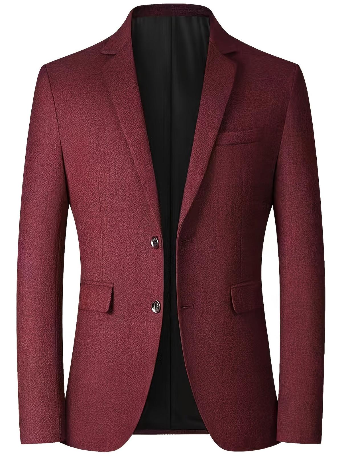 Slim - Fit Heren Blazer Met Twee - Knopen Sluiting En Revers - Harlett