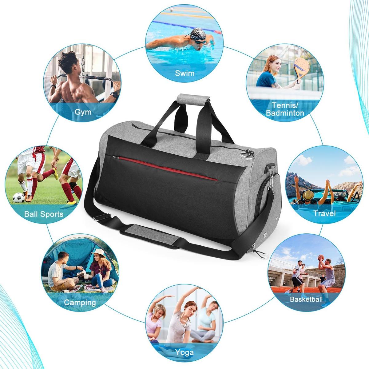 Sporttas Met Schoencompartiment En Waterdicht Vak - Harlett