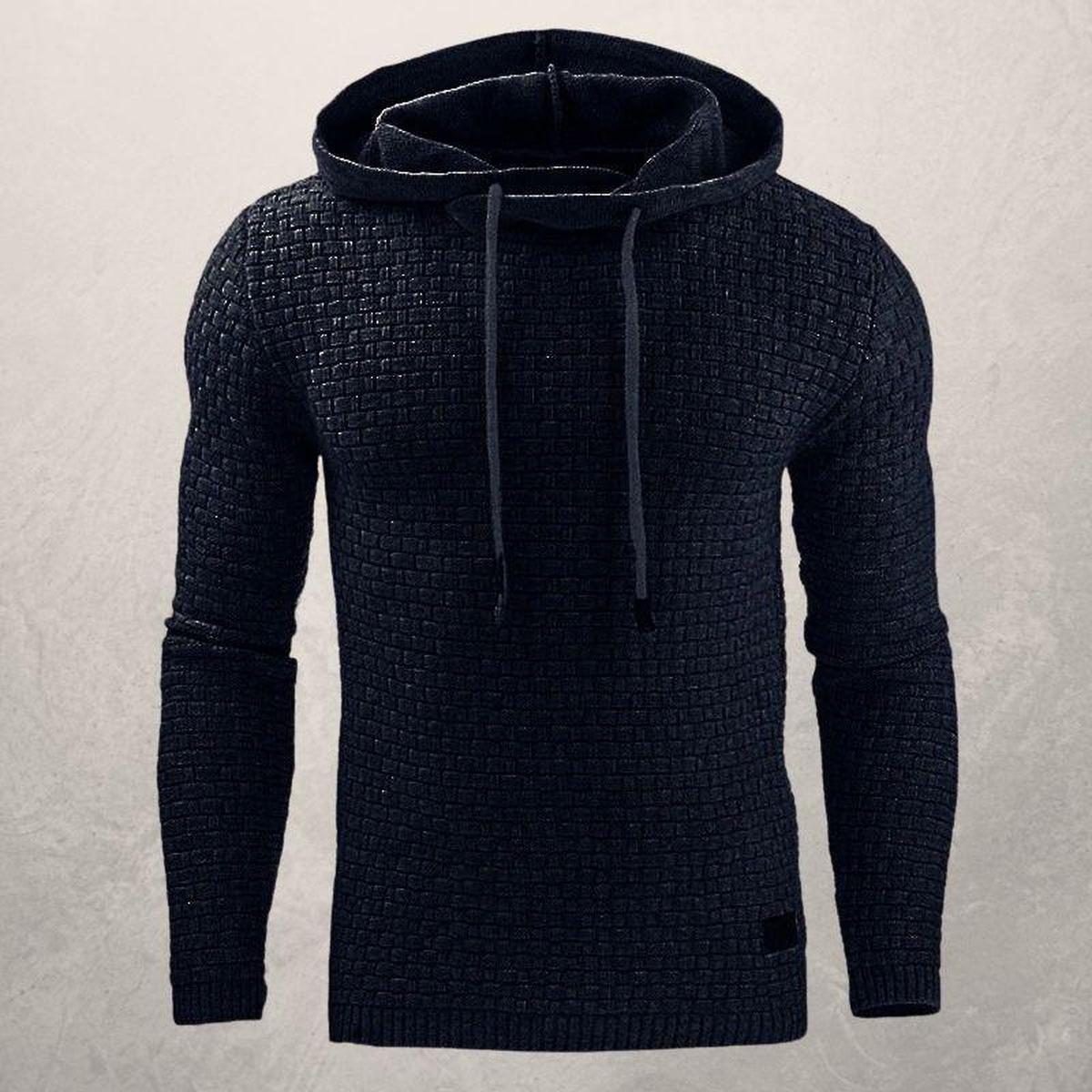 Textuur Slim Fit Hoodie Trui Voor Mannen - Harlett