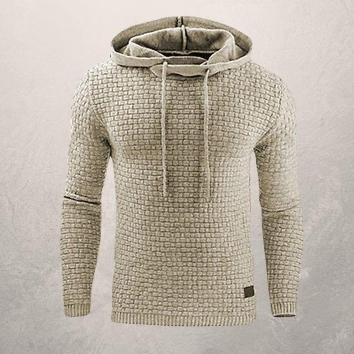 Textuur Slim Fit Hoodie Trui Voor Mannen - Harlett