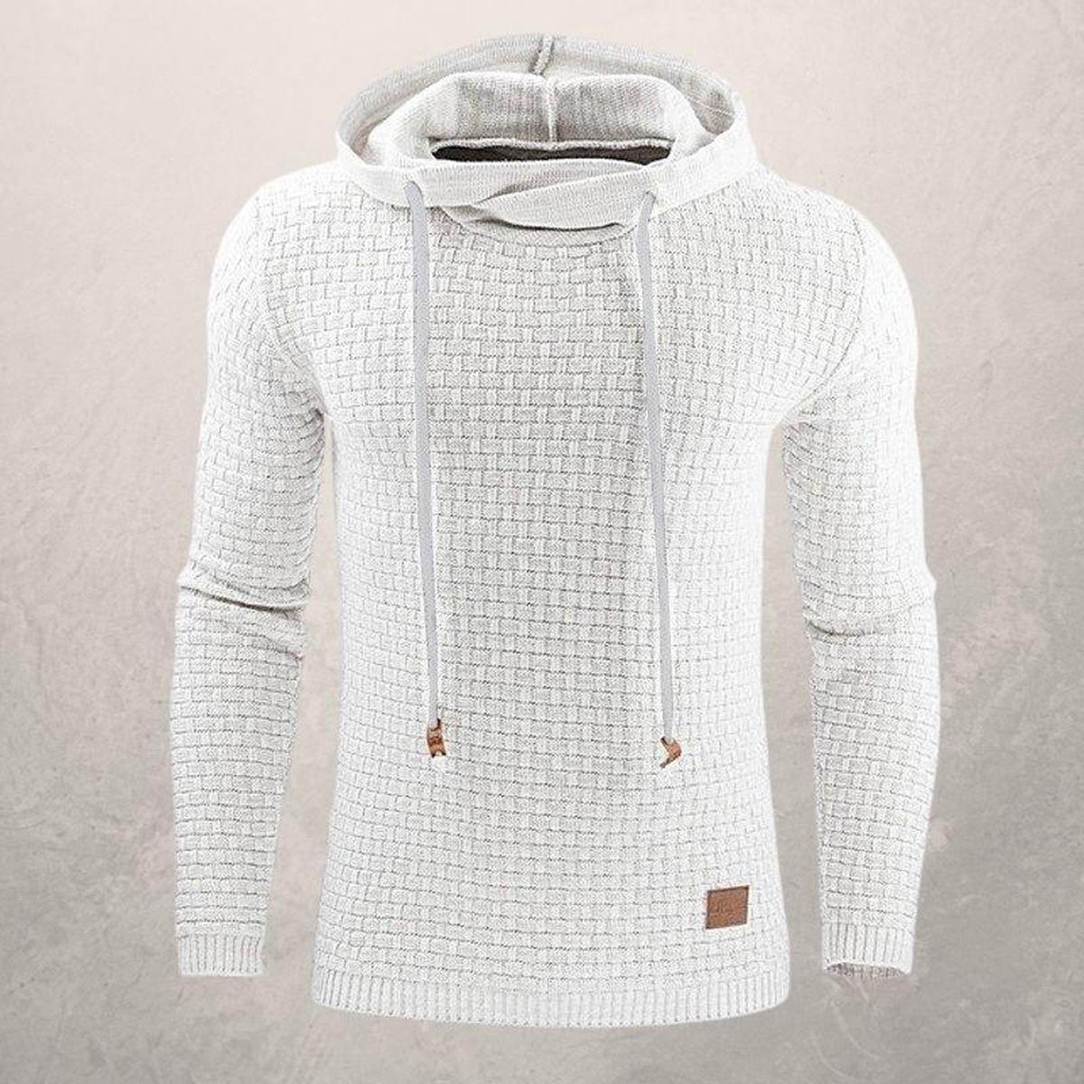 Textuur Slim Fit Hoodie Trui Voor Mannen - Harlett