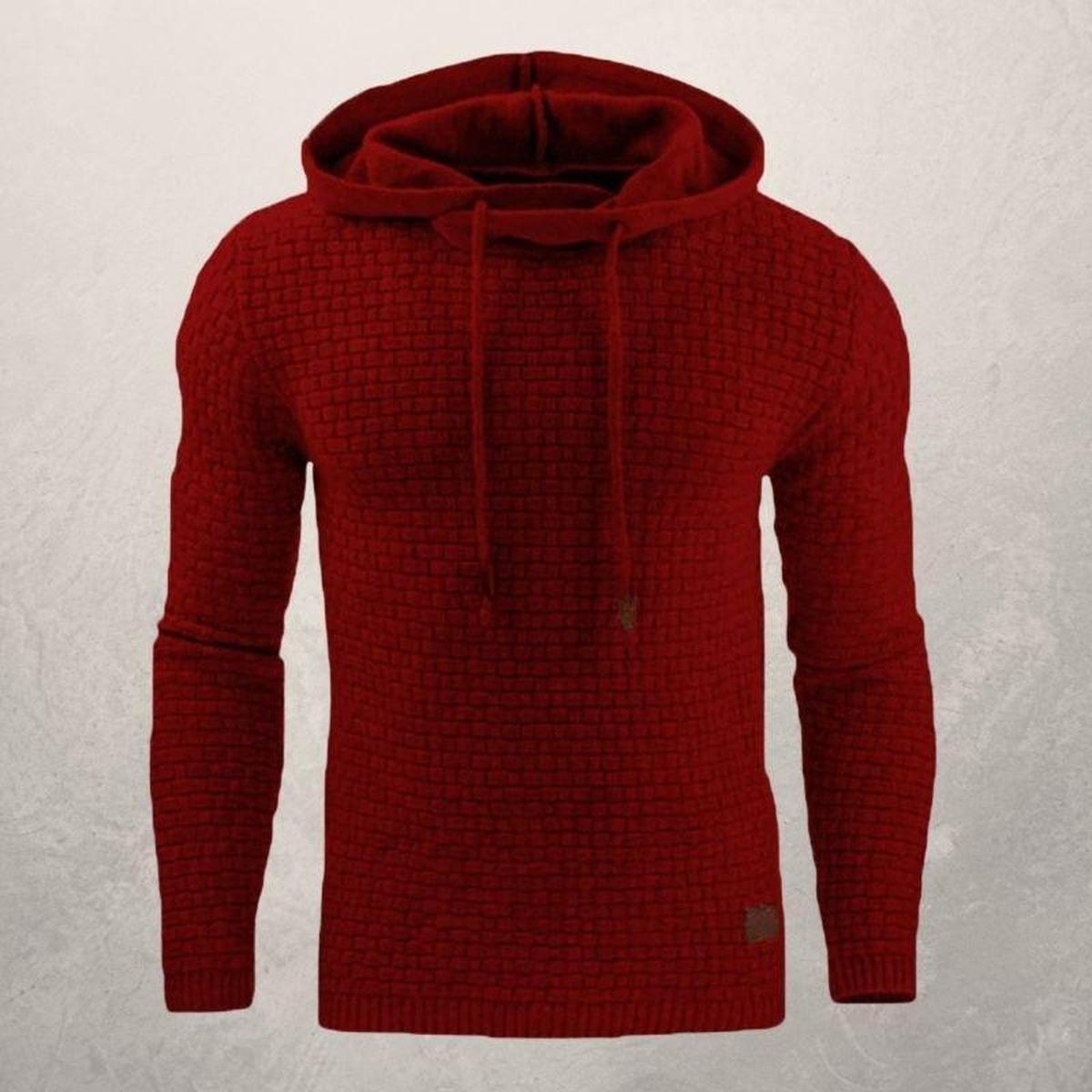 Textuur Slim Fit Hoodie Trui Voor Mannen - Harlett