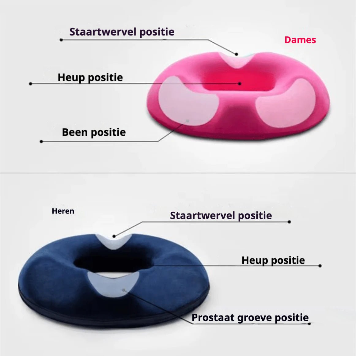 Traagschuim Zitkussen Voor Pijnverlichting En Houdingondersteuning - Harlett