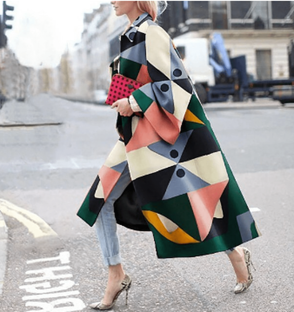 Waterdichte Print Design Damesjas Met Lange Mouwen - Harlett